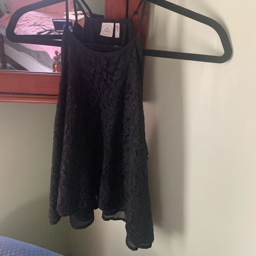 Black lace tank top
